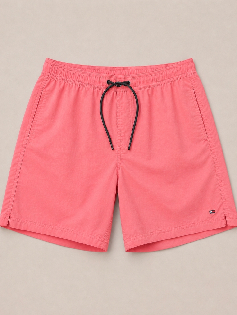 Tommy Hilfiger Men’s Salmon Swim Trunks Coral Pink Mesh Lined Quick Dry XL Y2K